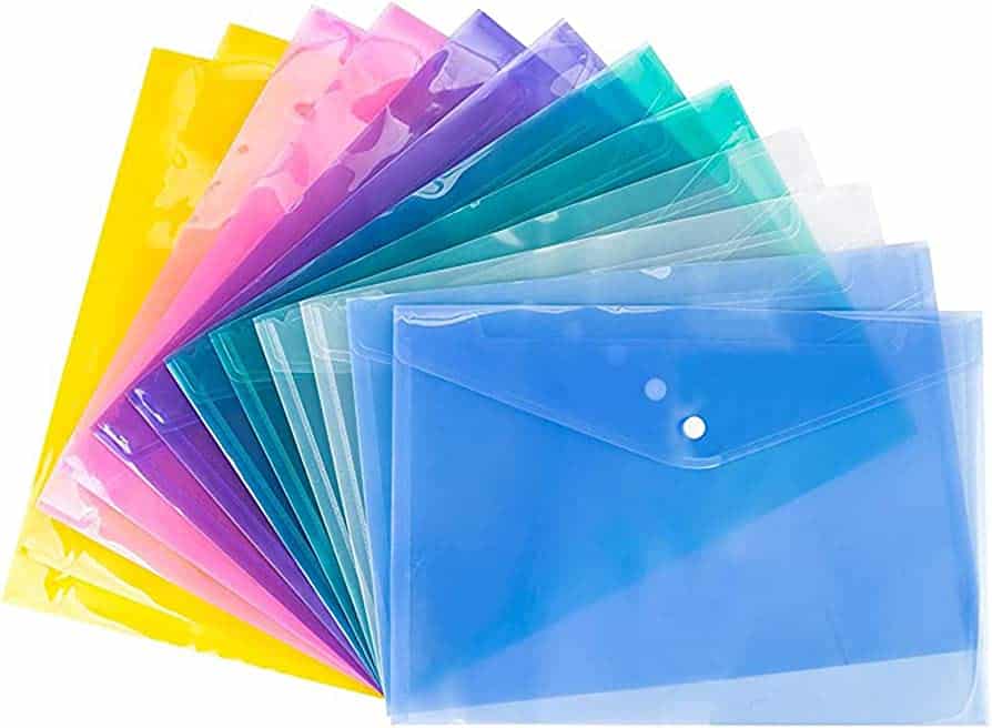 TRANSPARENT A4 BUTTON ENVELOPE