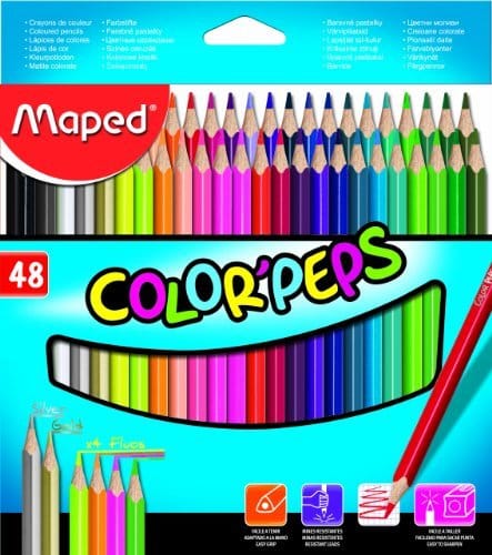 COLOURED PENCILS 48 PACK MAPED
