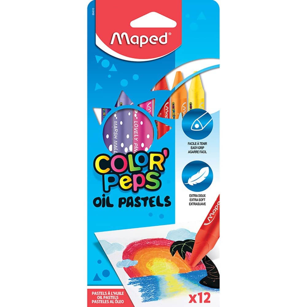 OIL PASTELS 12 ASSORTED COLOURS