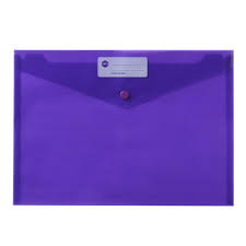 PURPLE A4 BUTTON ENVELOPE