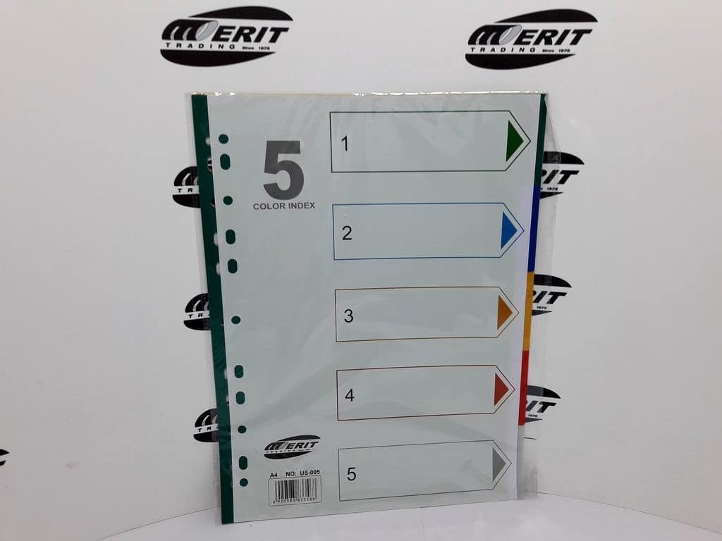 DIVIDERS A4 X5 PVC
