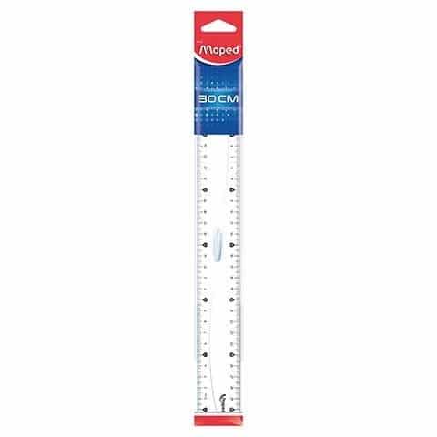 RULER 30CM WITH FINGER GRIP MAPED