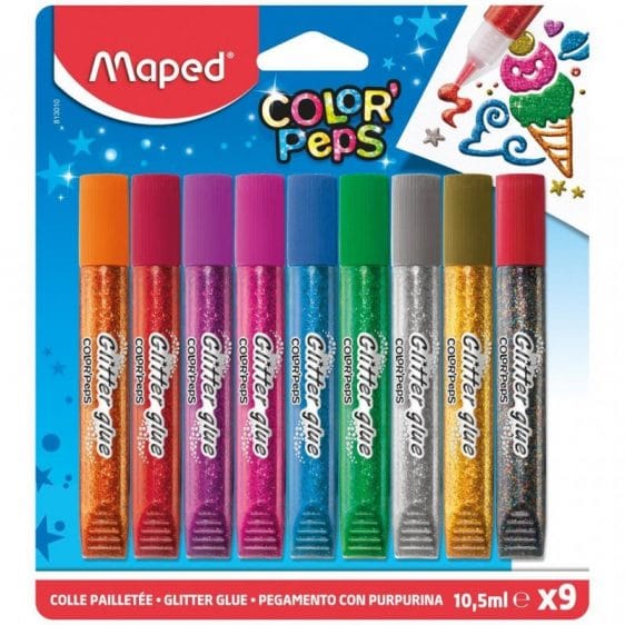 GLITTER GLUE 9 ASSORTED COLOURS