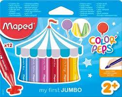 CRAYONS WAX JUMBO 12 PACK MAPED