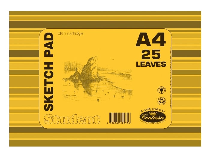 SKETCH PAD A4 25 PAGES GUMMED