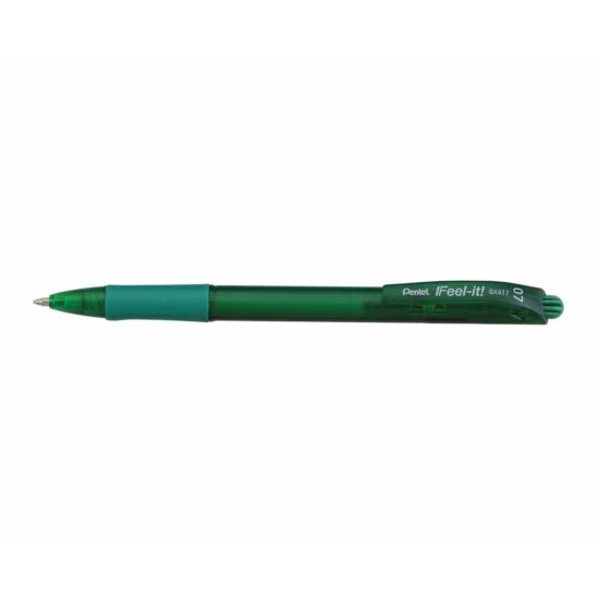 BALL PEN GREEN 0.7 PENTEL RETRACTABLE