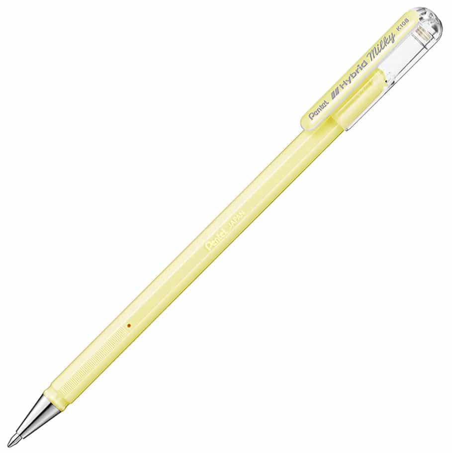 BALL PEN YELLOW PASTEL MILKY PENTEL