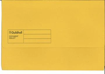 DOCUMENT WALLET YELLOW CARDBOARD