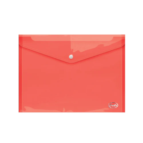 RED A4 BUTTON ENVELOPE