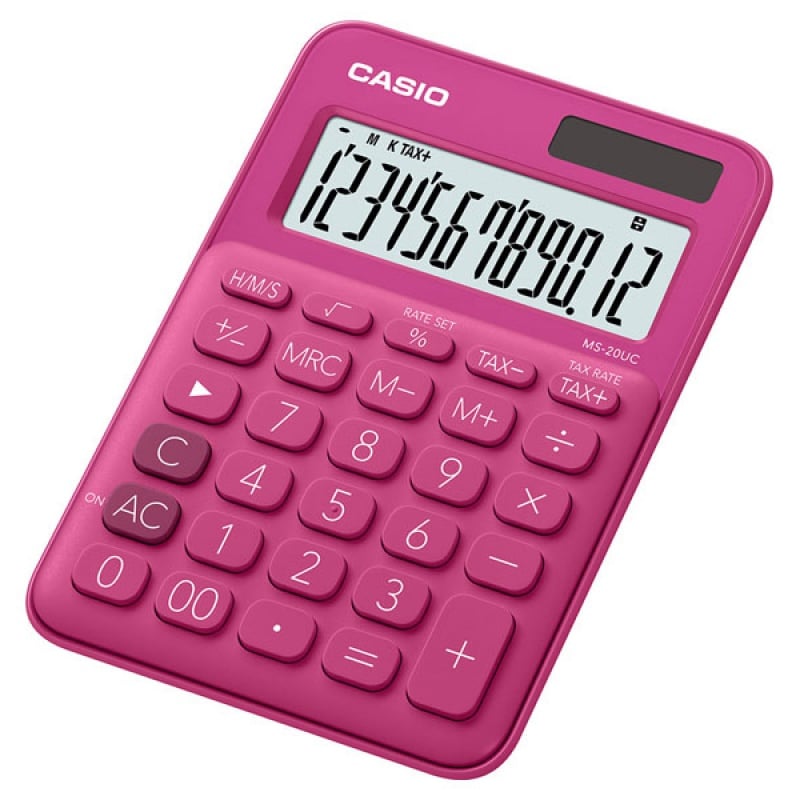 CALCULATOR CASIO 12 DIGITS ITALIAN PINK