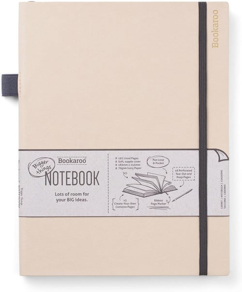 BOOKAROO NOTEBOOK A5 JOURNAL CREAM