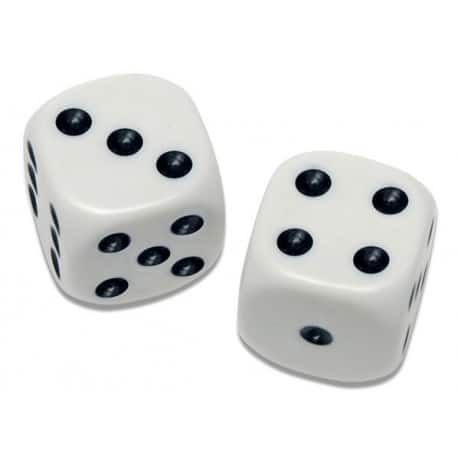 DICE SIX SIDED WITH DOTS PACK OF 6