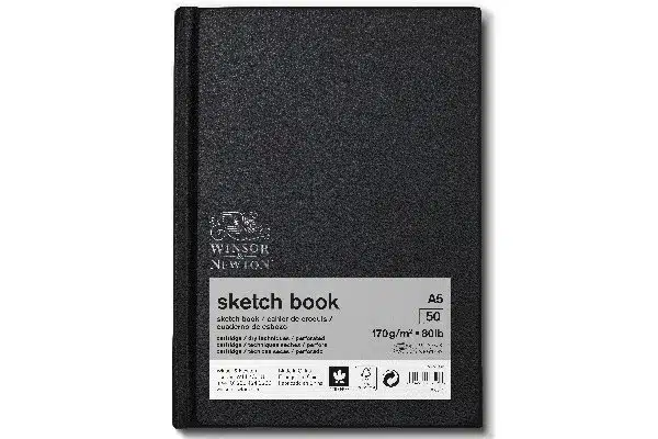 SKETCH BOOK A5 BLACK HARDBACK BLACK