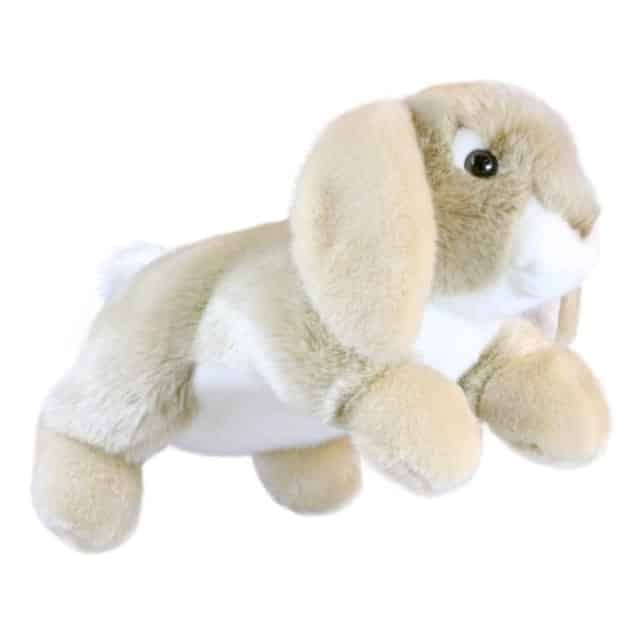 RABBIT LOOP-EARED BEIGE & WHITE FULL-BOD