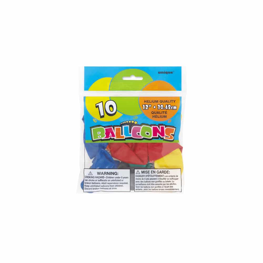 BALLOONS PEARLISED ASSORTED X10
