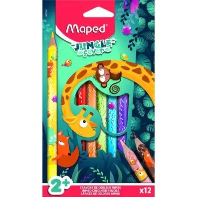 COLOURED PENCILS JUNGLE X12 MAPED