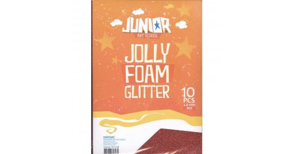 GLITTER FOAM A4 PER SHEET RED