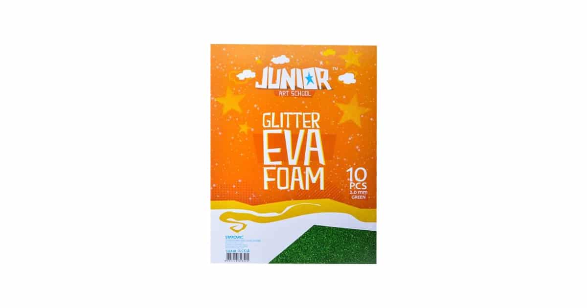 GLITTER FOAM A4 PER SHEET GREEN