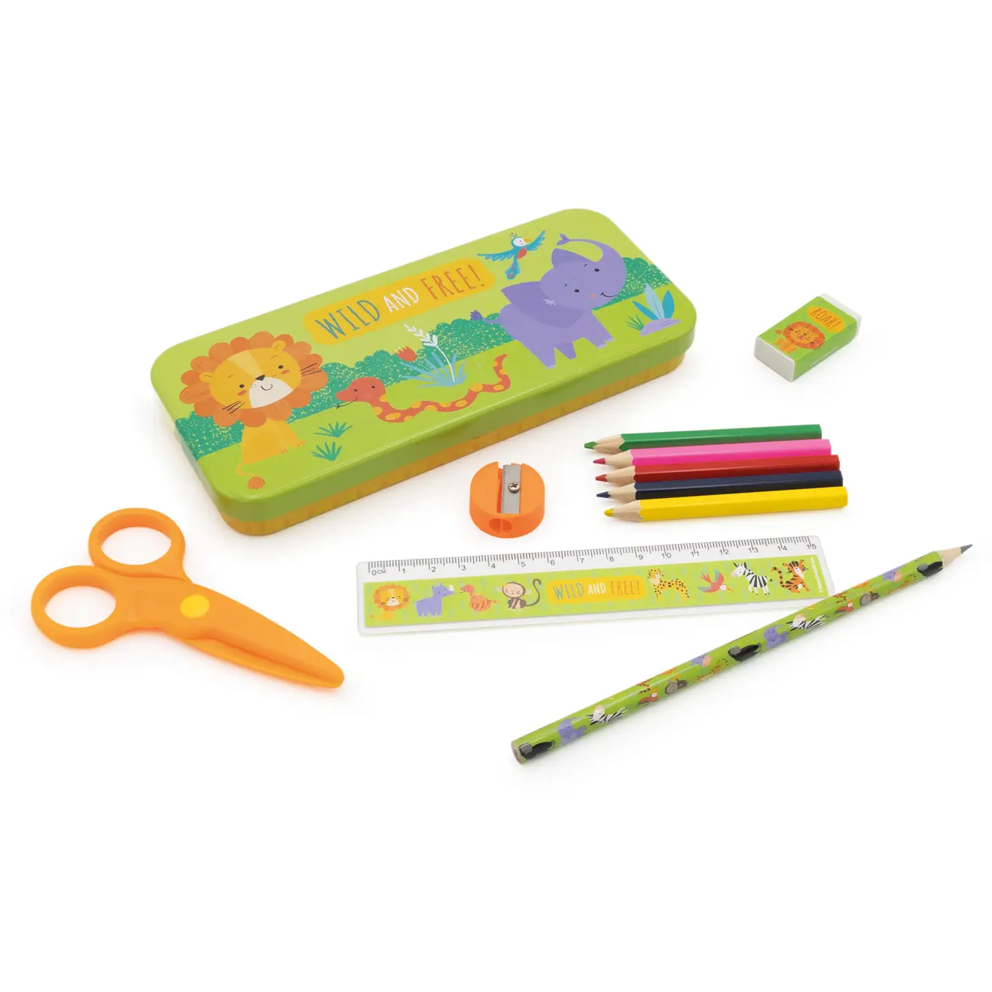 FIRST STATIONERY TIN SET - JUNGLE ANIMALS
