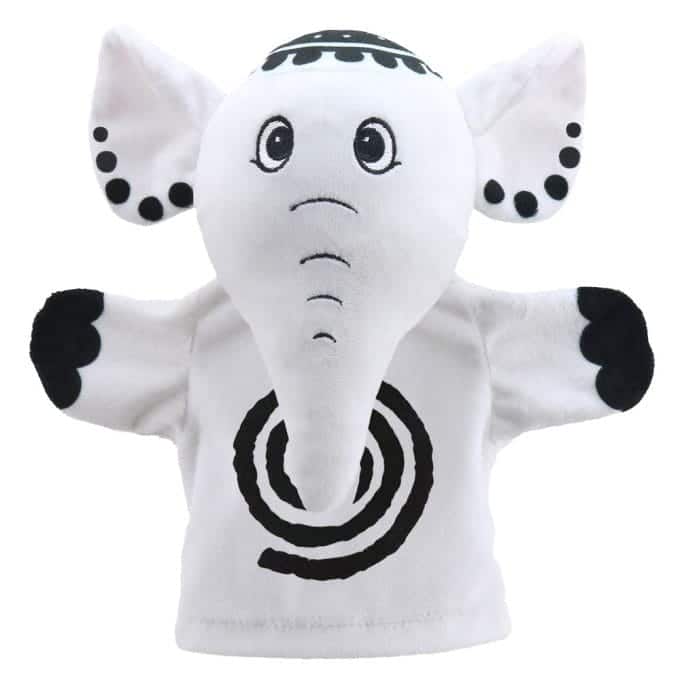 ELEPHANT MY FIRST BLACK AND WHITE PUPPET